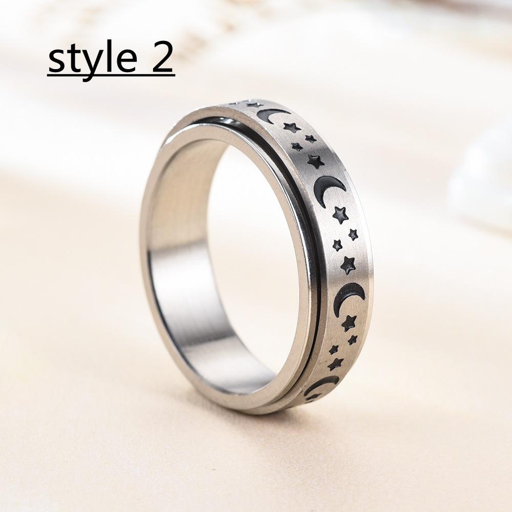 Angstring Figet Spinner Ringe für Frauen & Männer Edelstahl frei drehbar Anti Stress Zubehör Schmuck Geschenke 8 von Joom DACH