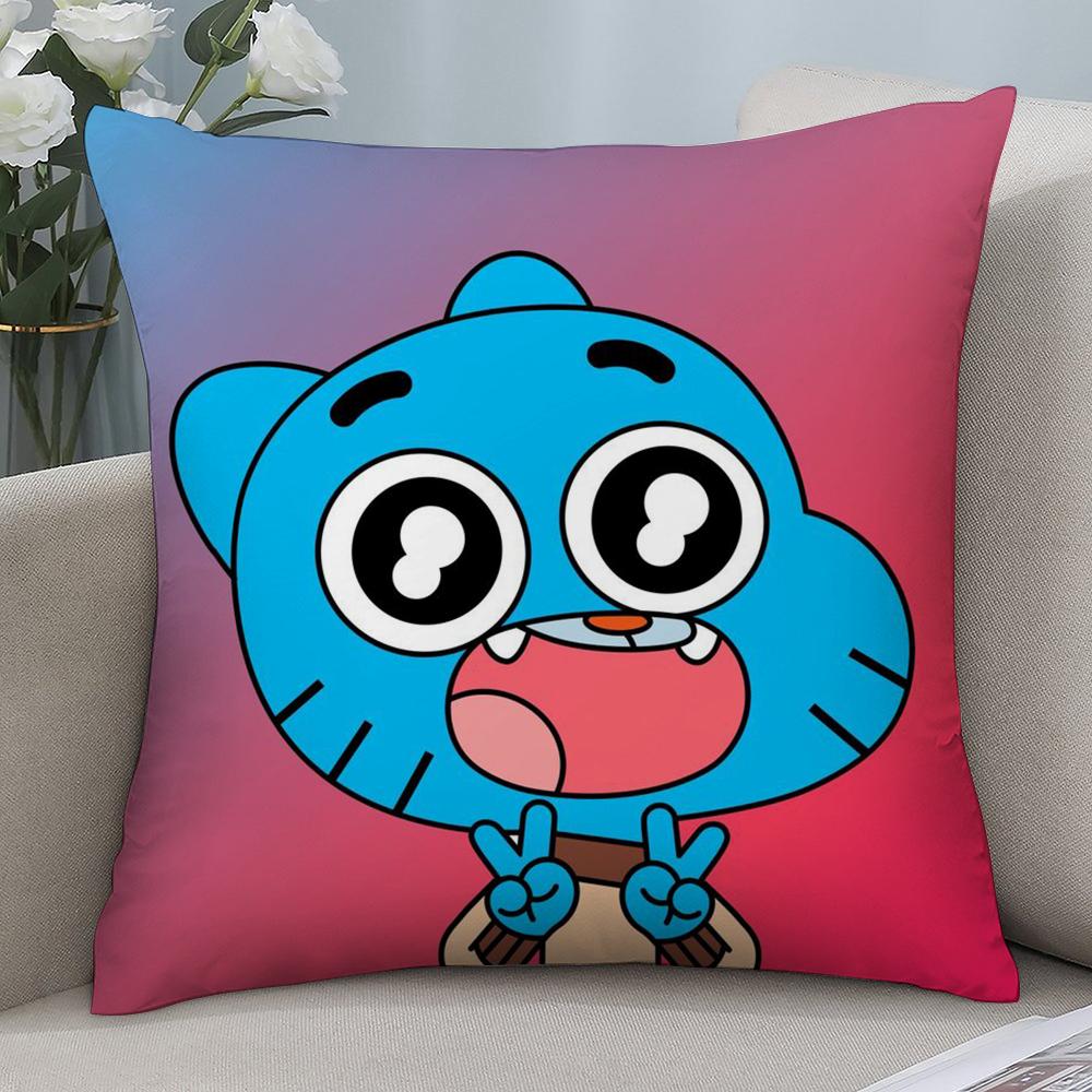 Animation Amazing World Gumball Kissenbezug Kurzer Plüsch Sofa Dekorativ Geschenk Zuhause Doppelseitiger Druck Kissen 16x16in 40x40cm von Joom DACH