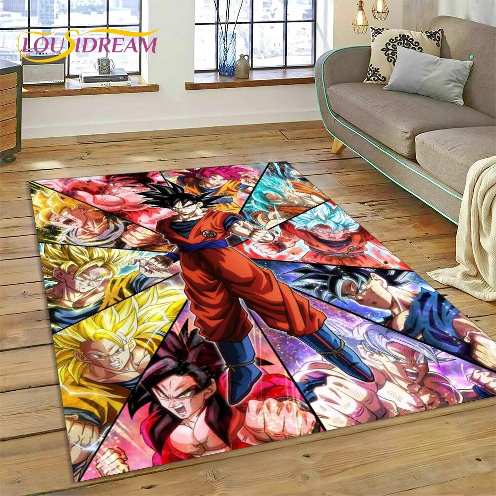 Anime 3D D-Dragon-Ball Japan Cartoon-Teppich für Wohnzimmer, Schlafzimmer, Dekoration, Bodenmatte, rutschfeste Dekoration für Sofa, Fußmatte 40cm x 60cm von Joom DACH