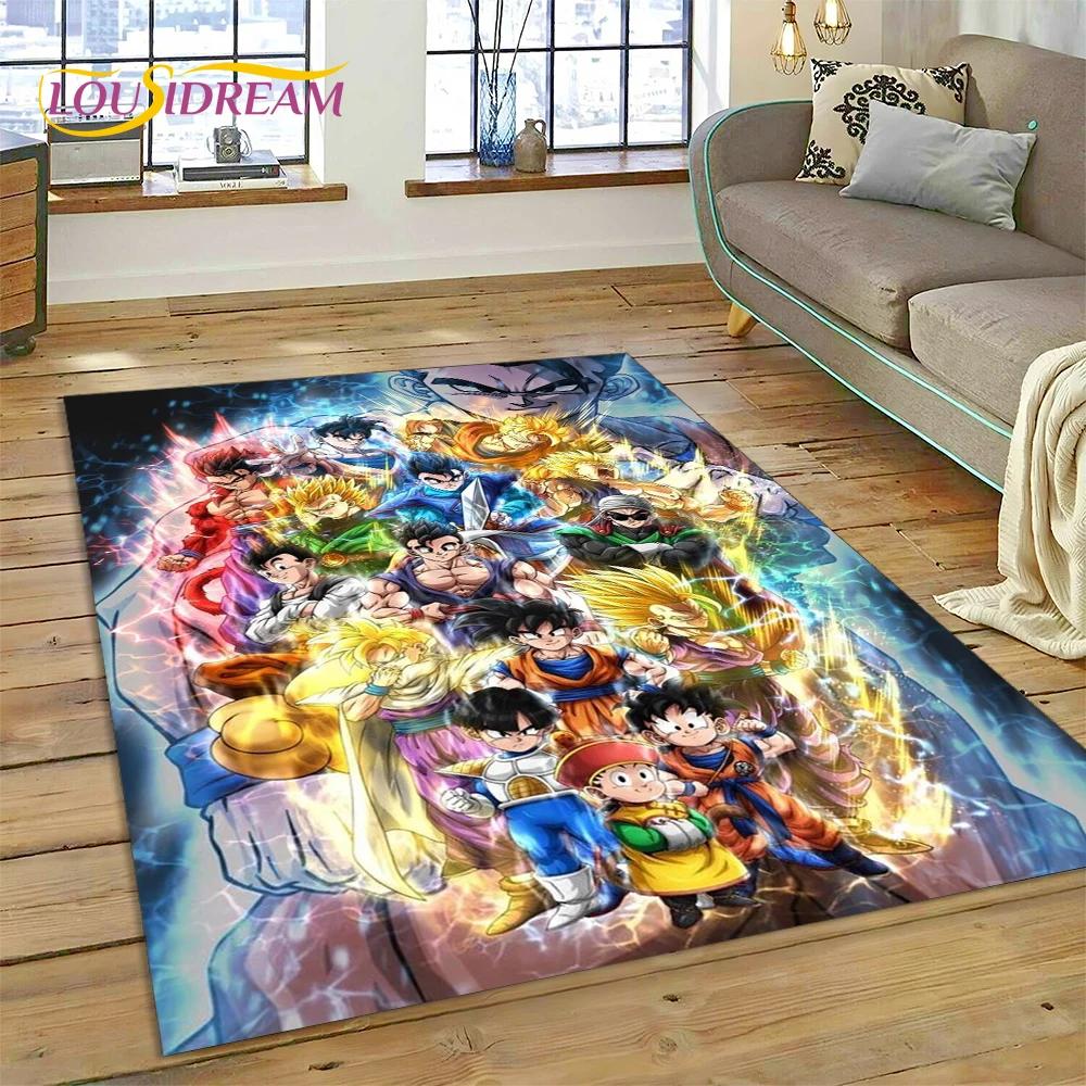 Anime 3D D-Dragon-Ball Japan Cartoon-Teppich für Wohnzimmer, Schlafzimmer, Dekoration, Bodenmatte, rutschfeste Dekoration für Sofa, Fußmatte 40cm x 60cm von Joom DACH