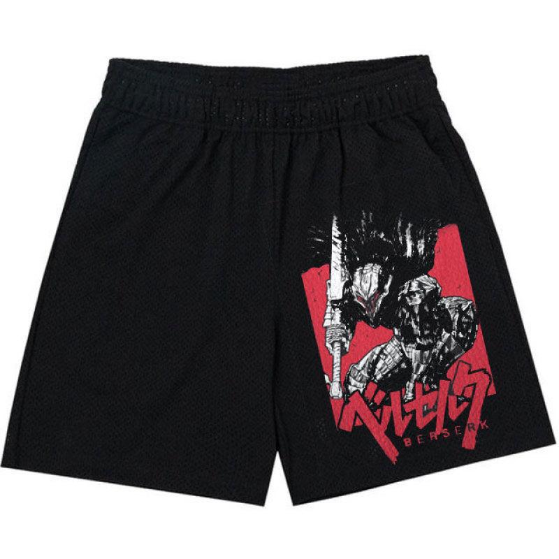 Anime Berserk Shorts Mode Casual GYM Shorts für Sommer Mesh Atmungsaktiv Männer Frauen Basketball Laufen Schnell Trocknend Kurze Hosen L von Joom DACH