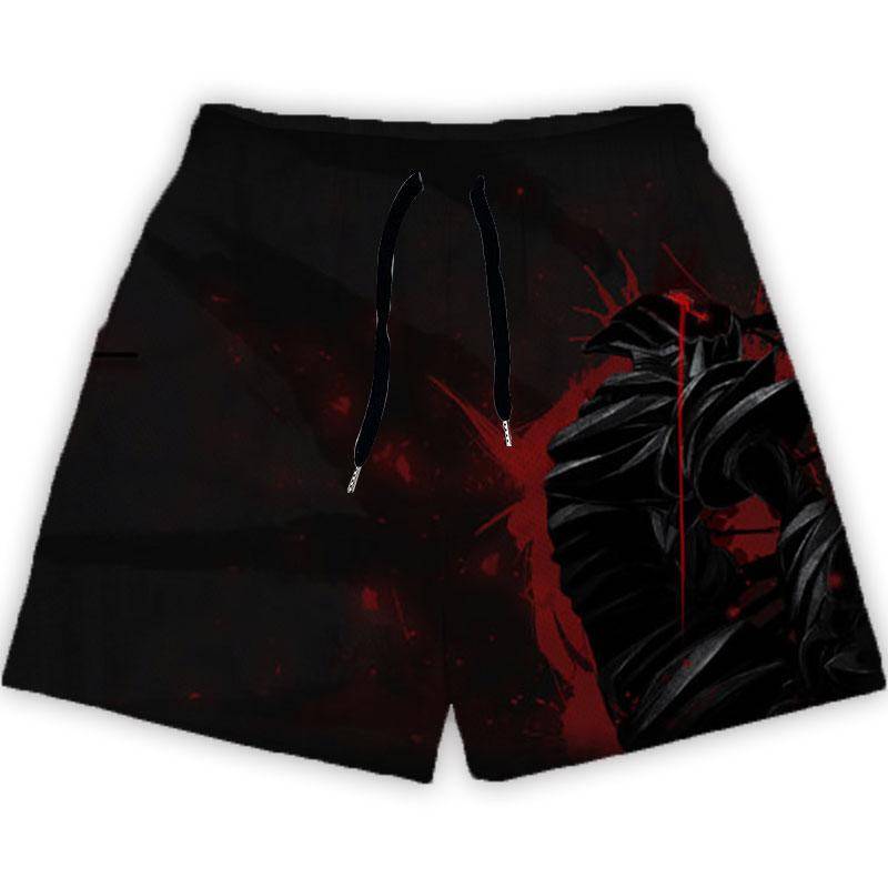 Anime Berserk Shorts Mode Casual GYM Shorts für Sommer Mesh Atmungsaktiv Männer Frauen Basketball Laufen Schnell Trocknend Kurze Hosen L von Joom DACH