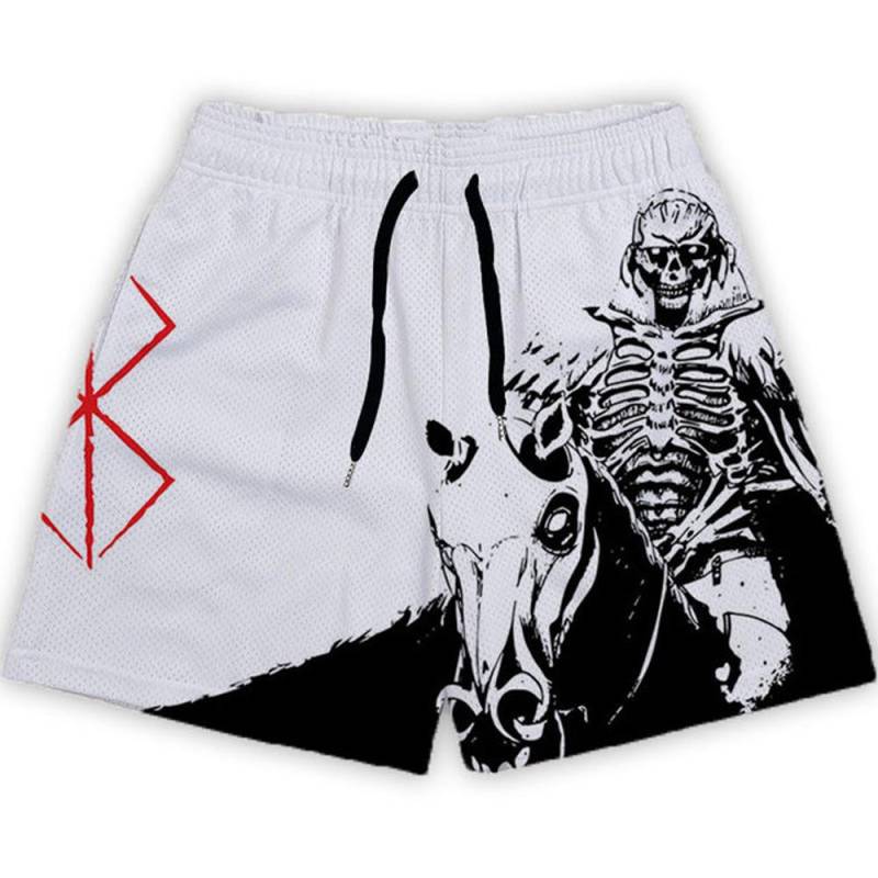 Anime Berserk Shorts Mode Casual GYM Shorts für Sommer Mesh Atmungsaktiv Männer Frauen Basketball Laufen Schnell Trocknend Kurze Hosen M von Joom DACH