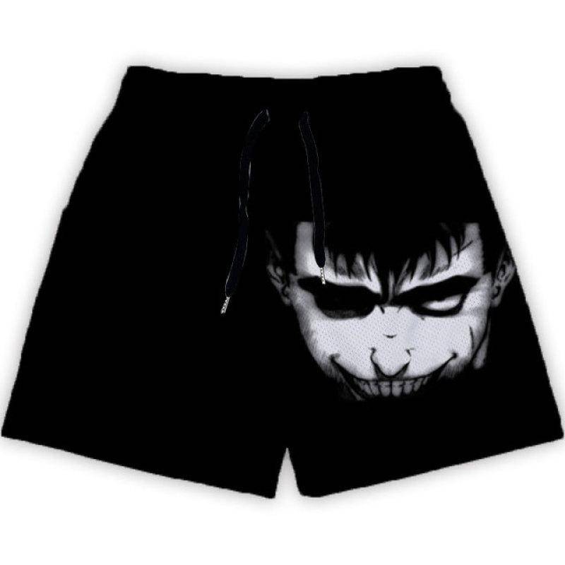 Anime Berserk Shorts Mode Casual GYM Shorts für Sommer Mesh Atmungsaktiv Männer Frauen Basketball Laufen Schnell Trocknend Kurze Hosen M von Joom DACH