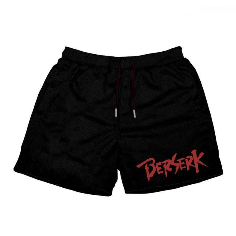 Anime Berserk Shorts Mode Casual GYM Shorts für Sommer Mesh Atmungsaktiv Männer Frauen Basketball Laufen Schnell Trocknend Kurze Hosen XXL von Joom DACH