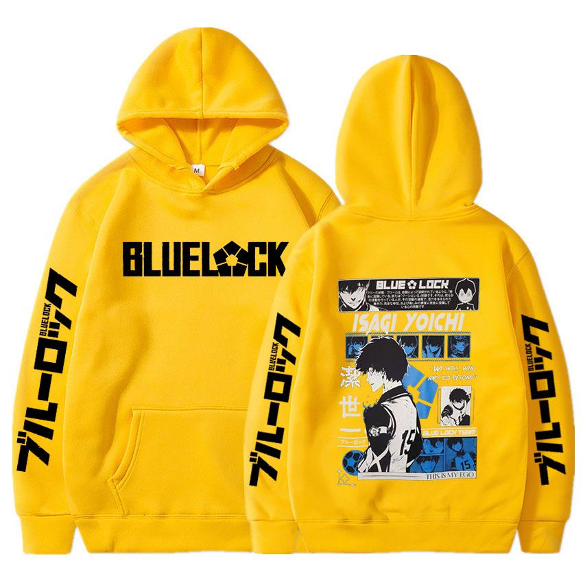Anime Blue Lock Isagi Yoichi Bedruckte Kapuzenjacke für Männer und Frauen, heißer Manga-Bedruckte Hoodies, übergroße Streetwear, Harajuku-Fleece-Sweatshirts L von Joom DACH