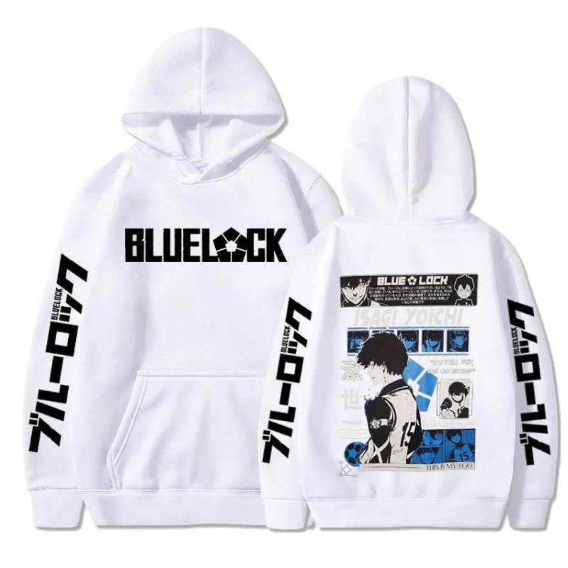 Anime Blue Lock Isagi Yoichi Bedruckte Kapuzenjacke für Männer und Frauen, heißer Manga-Bedruckte Hoodies, übergroße Streetwear, Harajuku-Fleece-Sweatshirts M von Joom DACH