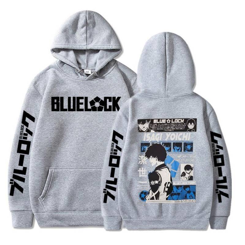 Anime Blue Lock Isagi Yoichi Bedruckte Kapuzenjacke für Männer und Frauen, heißer Manga-Bedruckte Hoodies, übergroße Streetwear, Harajuku-Fleece-Sweatshirts M von Joom DACH