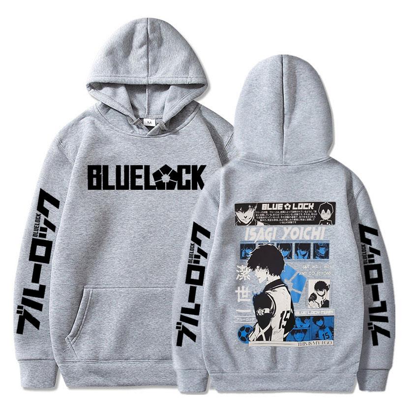 Anime Blue Lock Isagi Yoichi Bedruckte Kapuzenjacke für Männer und Frauen, heißer Manga-Bedruckte Hoodies, übergroße Streetwear, Harajuku-Fleece-Sweatshirts S von Joom DACH