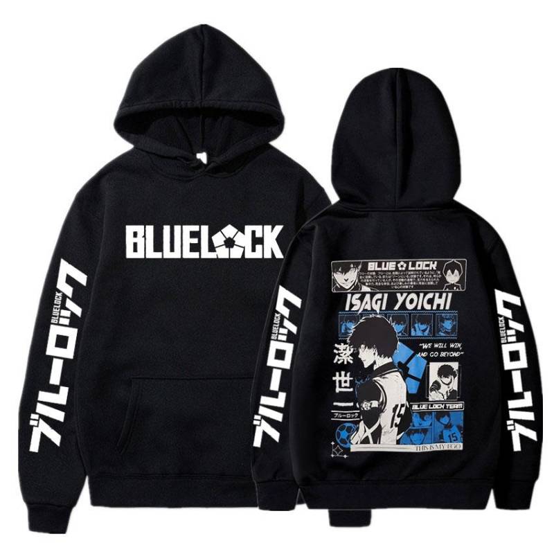 Anime Blue Lock Isagi Yoichi Bedruckte Kapuzenjacke für Männer und Frauen, heißer Manga-Bedruckte Hoodies, übergroße Streetwear, Harajuku-Fleece-Sweatshirts XL von Joom DACH
