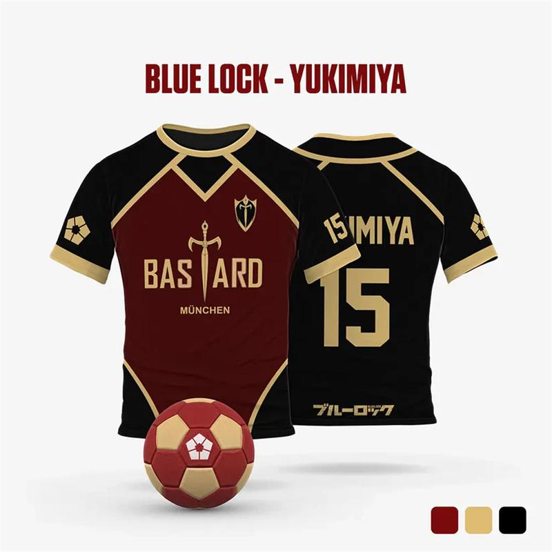Anime Blue Lock Yukimiya Jersey 3D-Druck Männer Sport T-Shirt Mode Harajuku Manga Kurzarm Kinder Unisex T-Shirt Y2k Tops M von Joom DACH