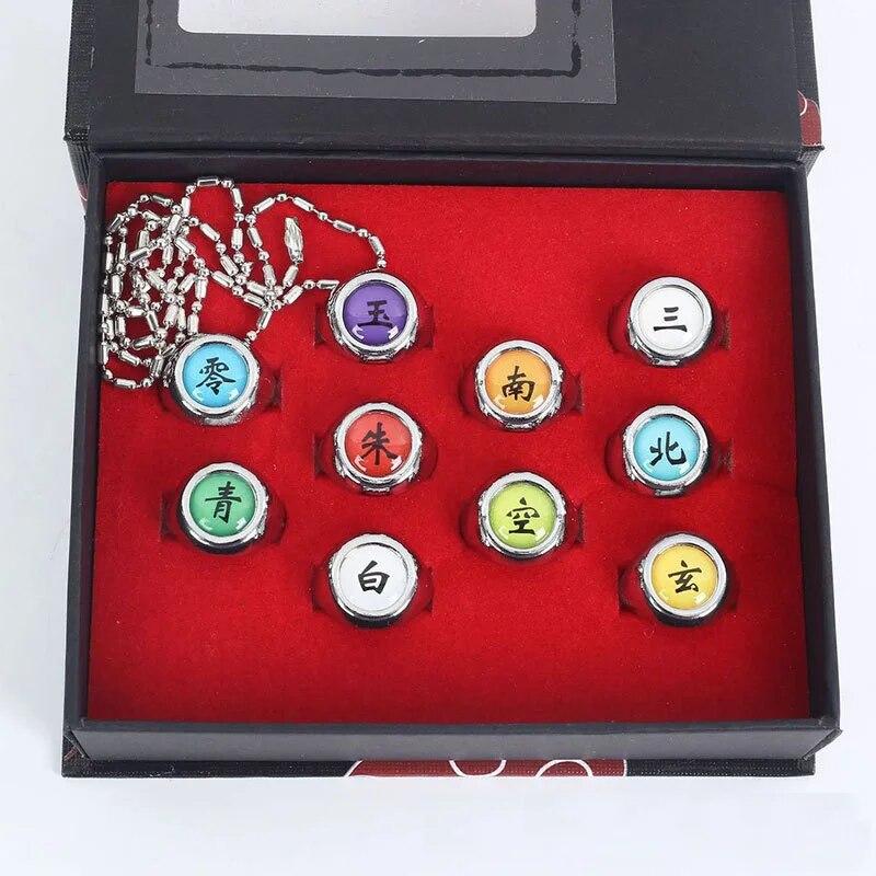 Anime Cosplay Ring Set Akatsuki Itachi Ring Für Frauen Männer Metall Finger Schmuck Zubehör Cool Beste Freund Kind Geschenk resizable von Joom DACH