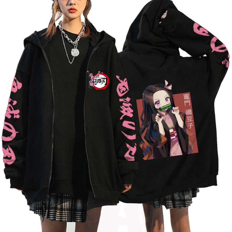 Anime Dämon Slayer Hoodies Kamado Nezuko Print Zip Up Jacke Hip Hop Streetwear Sweatshirts Frauen Harajuku Casual Mäntel Y2K Tops XXXL Anime Dämon Slayer Hoodies Kamado Nezuko Print Zip Up Jacke Hip Hop Streetwear Sweatshirts Frauen Harajuku Casual Mäntel Y2K Tops XXXL von Joom DACH