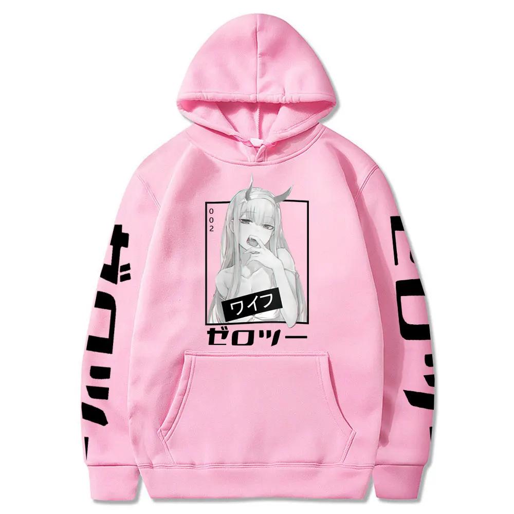 Anime Darling In The Franxx Zero Two Hoodies Herren Casual Harajuku Streetwear Pullover Herbst Y2K Übergroße Kapuzenpullover Tops 3XL rosa Anime Darling In The Franxx Zero Two Hoodies Herren Casual Harajuku Streetwear Pullover Herbst Y2K Übergroße Kapuzenpullover Tops 3XL rosa von Joom DACH