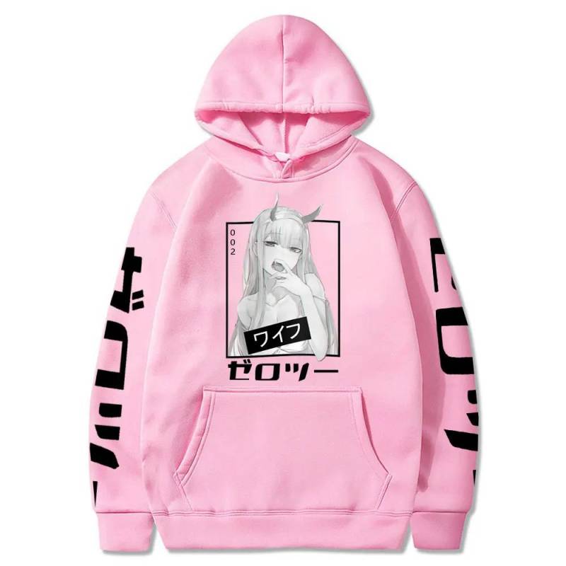 Anime Darling In The Franxx Zero Two Hoodies Herren Casual Harajuku Streetwear Pullover Herbst Y2K Übergroße Kapuzenpullover Tops 3XL rosa Anime Darling In The Franxx Zero Two Hoodies Herren Casual Harajuku Streetwear Pullover Herbst Y2K Übergroße Kapuzenpullover Tops 3XL rosa von Joom DACH