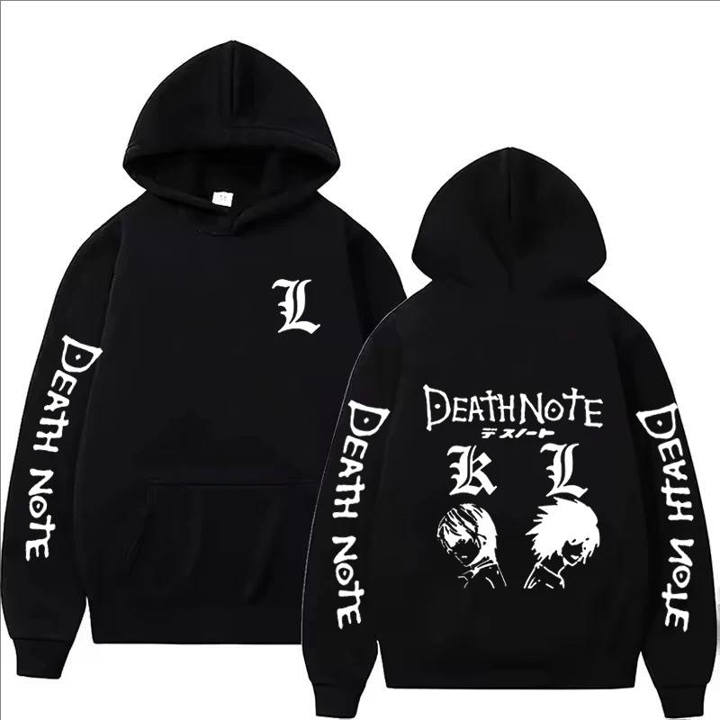 Anime Death Note Bedruckter Hoodie Herbst Winter Herren Damen Lässig Harajuku Mode Langarm Fleece Sweatshirts Oberteile Pullover M von Joom DACH