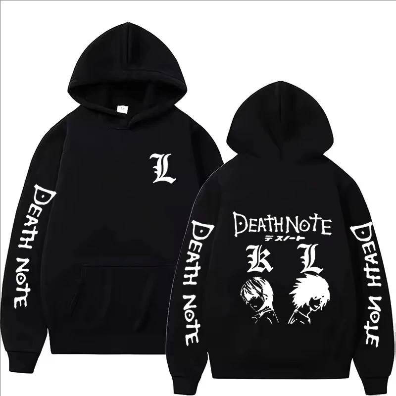 Anime Death Note Bedruckter Hoodie Herbst Winter Herren Damen Lässig Harajuku Mode Langarm Fleece Sweatshirts Oberteile Pullover M von Joom DACH