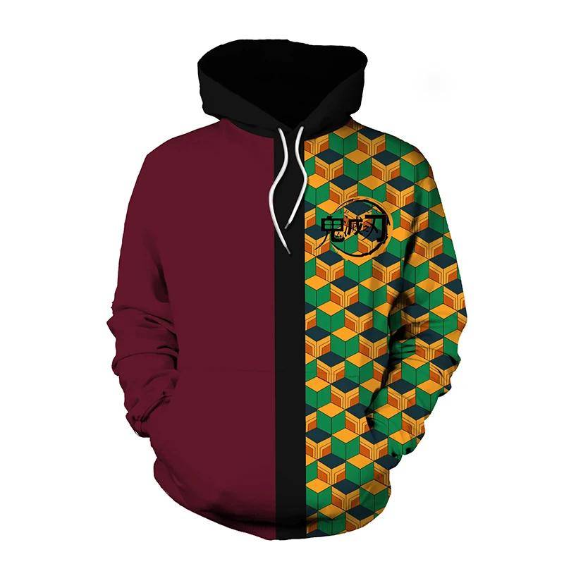 Anime Demon Slayer Kimetsu No Yaiba 3D Hoodie Sweatshirts Demon Slayer Agatsuma Zenitsu Tomioka Giyuu Cosplay Männer Mantel Outfit XL von Joom DACH
