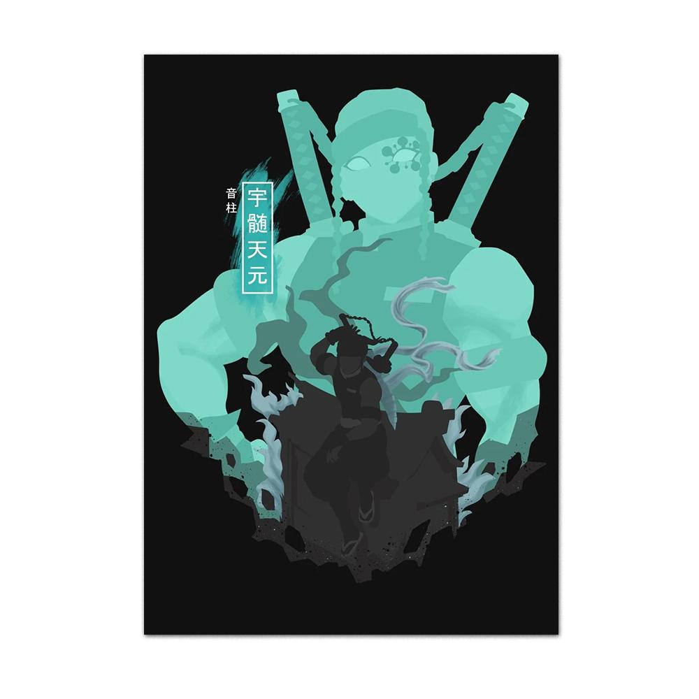 Anime Demon Slayer Leinwand Poster Tanjiro Nezuko Home Wand Kunst Malerei Druck Bilder Kinder Schlafzimmer Wohnzimmer Dekor Wandbild Geschenke 30X40cm Unframed von Joom DACH