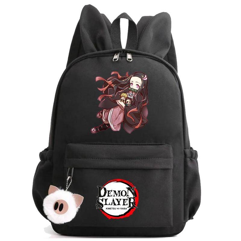 Anime Demon Slayer Rucksack Teenager Mädchen Jungen Rucksack Schultasche Zurück zur Schule Büchertasche Männer Frauen Freizeit Reisetasche Alltagstasche von Joom DACH