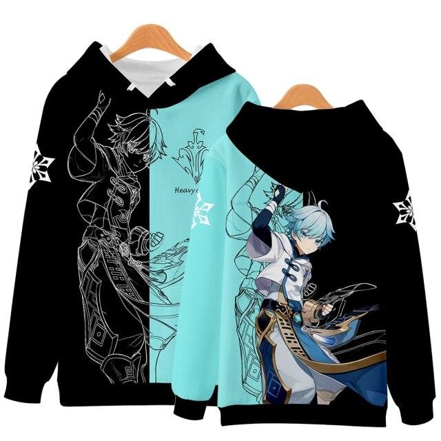 Anime Genshin Impact Spiel Hoodies Frauen Männer 3d Langarm Paar Sweatshirt Pullover Cosplay Übergroßen Kinder Jungen Mädchen Hoodie L von Joom DACH