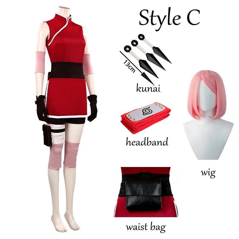 Anime Haruno Sakura Cosplay Kostüm Frauen Outfit Halloween Karneval Kostüme XS Anime Haruno Sakura Cosplay Kostüm Frauen Outfit Halloween Karneval Kostüme XS von Joom DACH