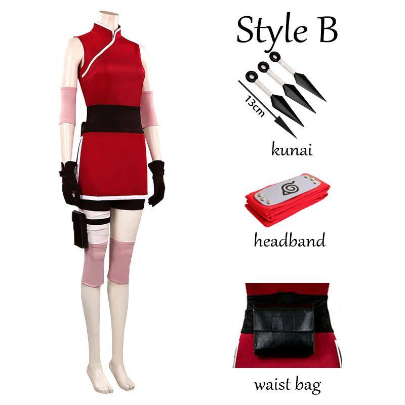 Anime Haruno Sakura Cosplay Kostüm Frauen Outfit Halloween Karneval Kostüme XS von Joom DACH