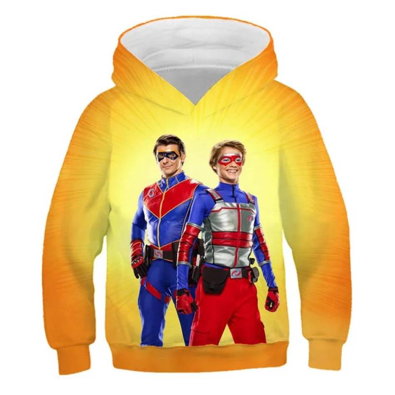 Anime Henry Danger 3D-gedruckte Hoodies 4-13 Jahre Junge Mädchen Kapuzenpullover Kinder Kinder Casual Pullover Kostüm Design Kleidung Tops 120 von Joom DACH