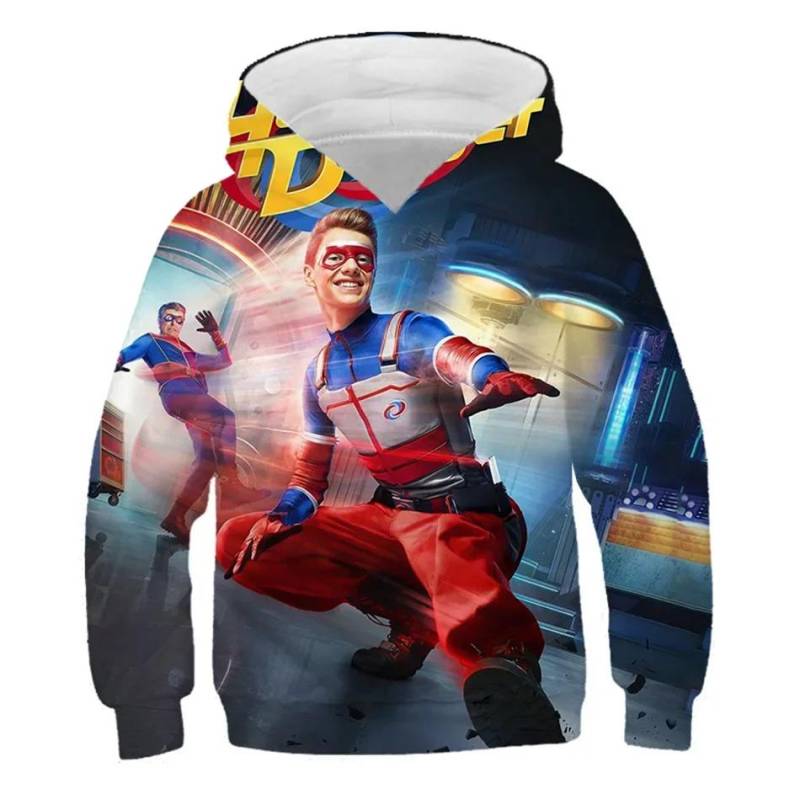 Anime Henry Danger 3D-gedruckte Hoodies 4-13 Jahre Junge Mädchen Kapuzenpullover Kinder Kinder Casual Pullover Kostüm Design Kleidung Tops 130 von Joom DACH