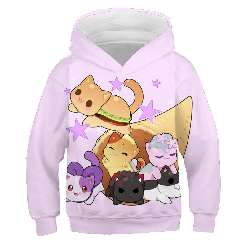 Anime Hoodie Aphmau Merch Hoodies für Mädchen Kawaii Cartoon Sweatshirts Teenager 3D Druck Pullover Kinder Kleidung Frühling S von Joom DACH