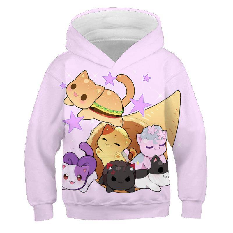 Anime Hoodie Aphmau Merch Hoodies für Mädchen Kawaii Cartoon Sweatshirts Teenager 3D Druck Pullover Kinder Kleidung Frühling S von Joom DACH