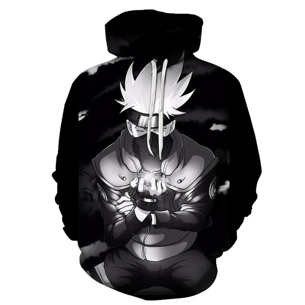 Anime Naruto Kapuzenpullover Herren Pullover Hatake Kakashi 3D Hoodies Streetwear Unisex XL von Joom DACH