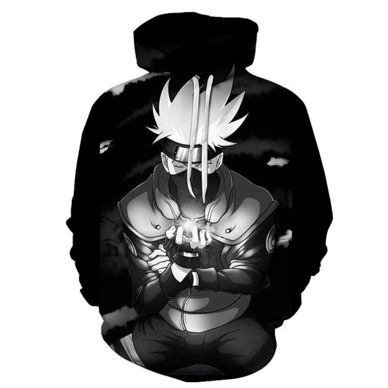 Anime Naruto Kapuzenpullover Herren Pullover Hatake Kakashi 3D Hoodies Streetwear Unisex XL von Joom DACH