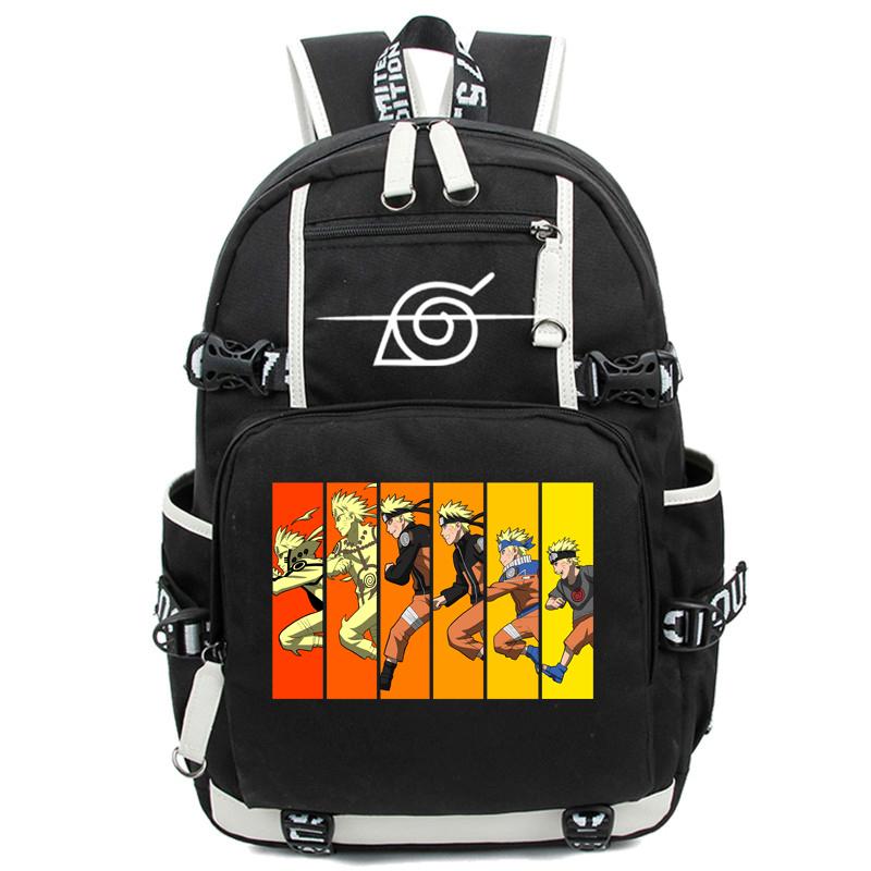 Anime Naruto Rucksack für Teenager, Jungen, Mädchen, Schulrucksack, Schüler, Schultasche, Männer und Frauen, Freizeit, USB-Reisetaschen, Rucksack von Joom DACH