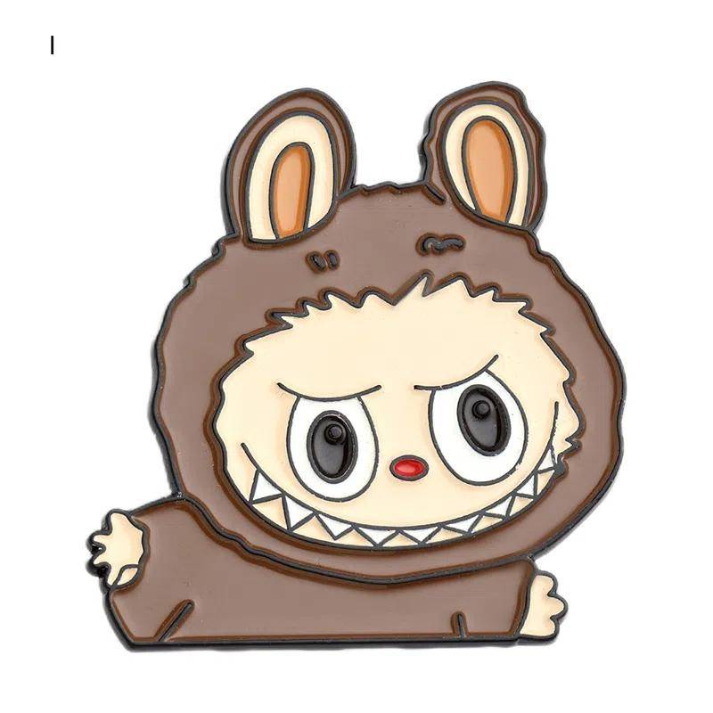 Anime Niedliche Emaille Labubu Brosche Cartoon Metall Studentenabzeichen Anstecknadeln Schmuck Broschen Herren Damen Rucksack Schmuckzubehör von Joom DACH