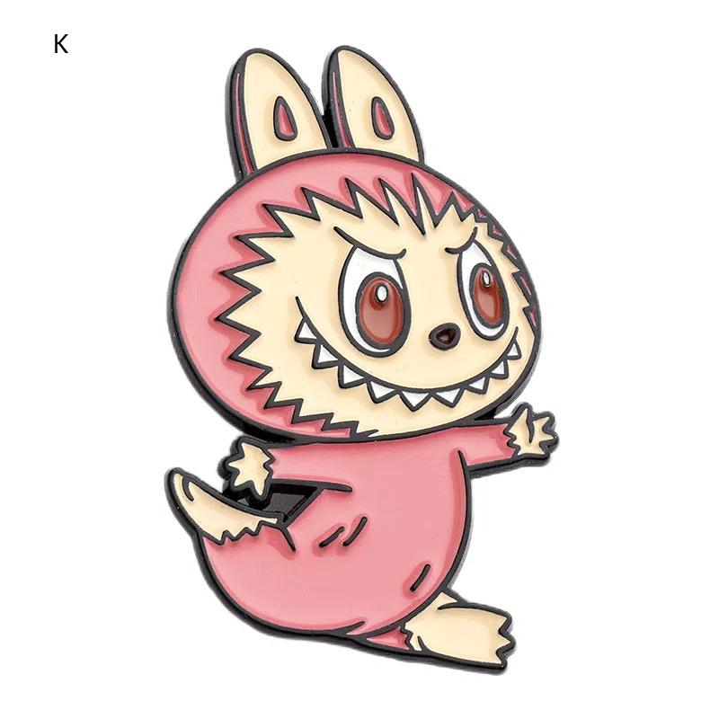 Anime Niedliche Emaille Labubu Brosche Cartoon Metall Studentenabzeichen Anstecknadeln Schmuck Broschen Herren Damen Rucksack Schmuckzubehör von Joom DACH