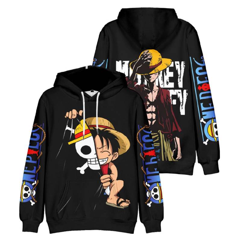 Anime ONE PIECE Männer Frauen Monkey D. Luffy Hoodies Herbst Casual Pullover Sweats Hoodie Mode Hip Hop Sweatshirt Kleidung L von Joom DACH