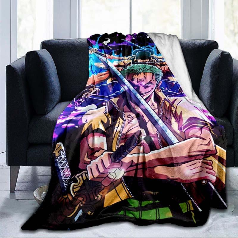 Anime One Piece 3D-gedruckte Flanelldecke, Couch-Bettbezug, Reise-Kind-Bettwäsche, Plüsch-Überwurf, Flanelldecke 150x200cm von Joom DACH