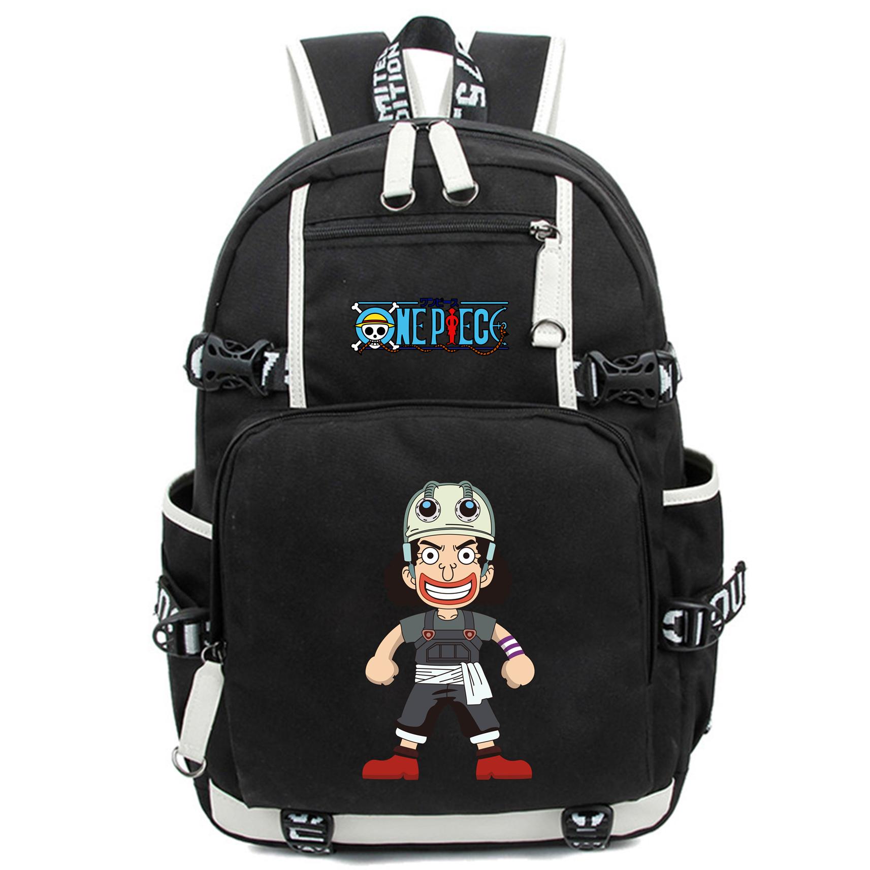 Anime One Piece Rucksack für Teenager Jungen Mädchen Zurück zur Schule Rucksack Student Ruffy Schultasche Männer Frauen Freizeit USB Reisetaschen von Joom DACH