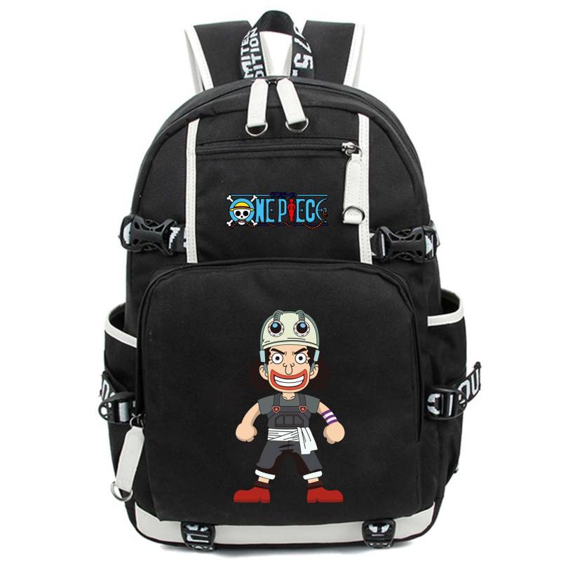 Anime One Piece Rucksack für Teenager Jungen Mädchen Zurück zur Schule Rucksack Student Ruffy Schultasche Männer Frauen Freizeit USB Reisetaschen von Joom DACH