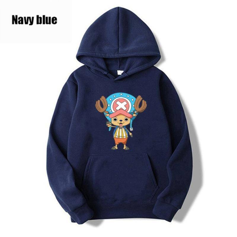 Anime One Piece Tony Tony Chopper Bedruckter Hoodie Männer Frauen Anime Hoodie Langarm Fleece Pullover Herbst Winter Sweatshirt L navy blau von Joom DACH