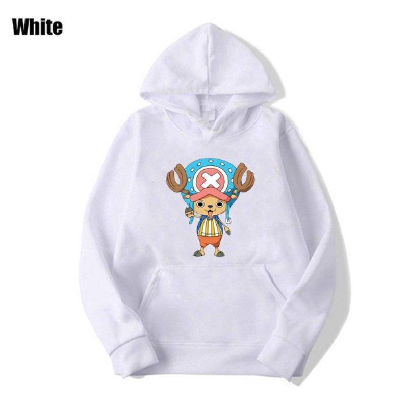 Anime One Piece Tony Tony Chopper Bedruckter Hoodie Männer Frauen Anime Hoodie Langarm Fleece Pullover Herbst Winter Sweatshirt M weiß von Joom DACH