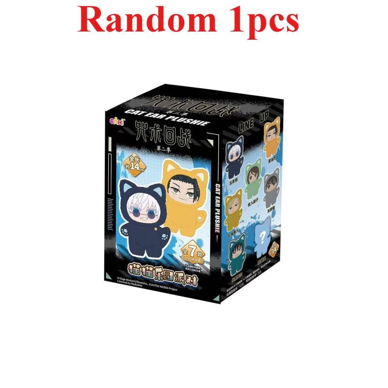 Anime Original Jujutsu Kaisen 2 Katzenohr Plüschtier Gojo Satoru EAKI Serie Blind Box Figur Mystery Box Sammlung Kinder Geschenk Spielzeug Random 1PCS von Joom DACH