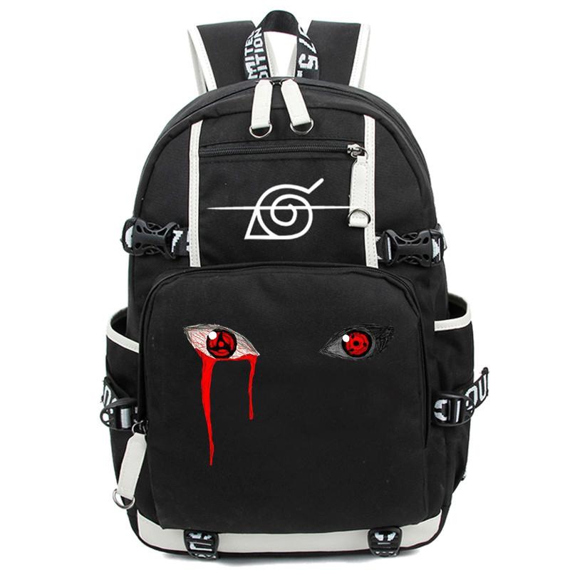 Anime Rucksack Schultasche Teenager Akatsuki Itachi Sharingan Cosplay Jungen Mädchen Laptop Taschen Reiserucksack von Joom DACH