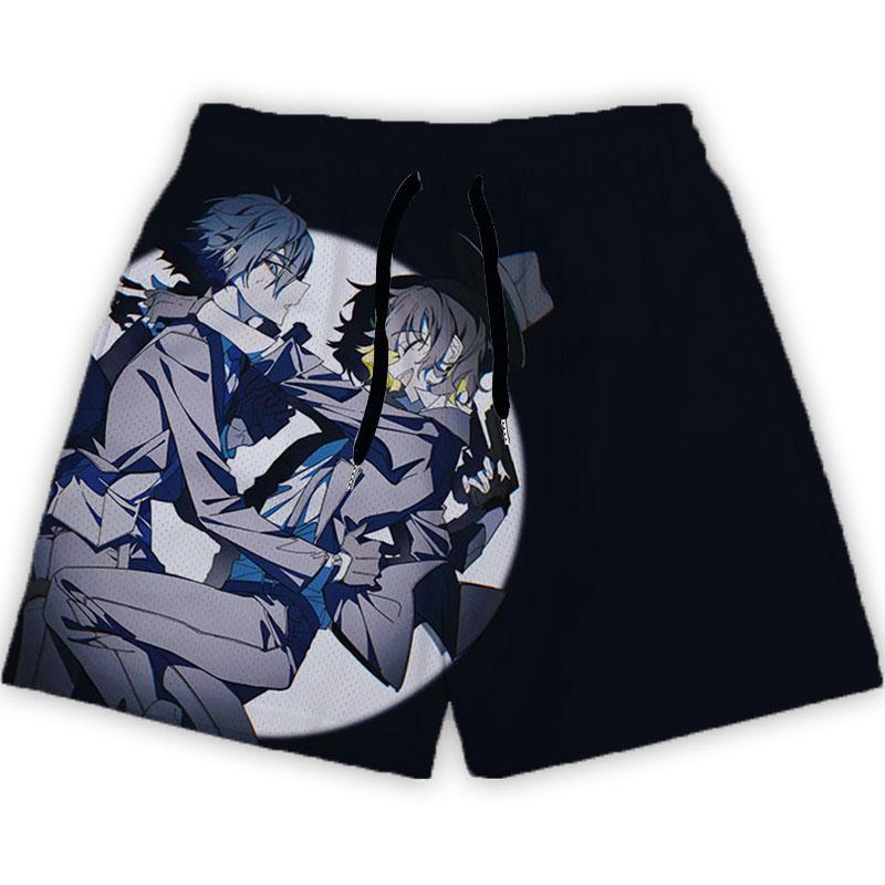 Anime-Shorts für Herren und Damen, Blue Lock, 3D-gedruckte Gym-Shorts, lässige Mesh-Shorts, schnell trocknend, kurze Hosen für tägliches Joggen, Fitness, Sommer, Unisex 5XL von Joom DACH