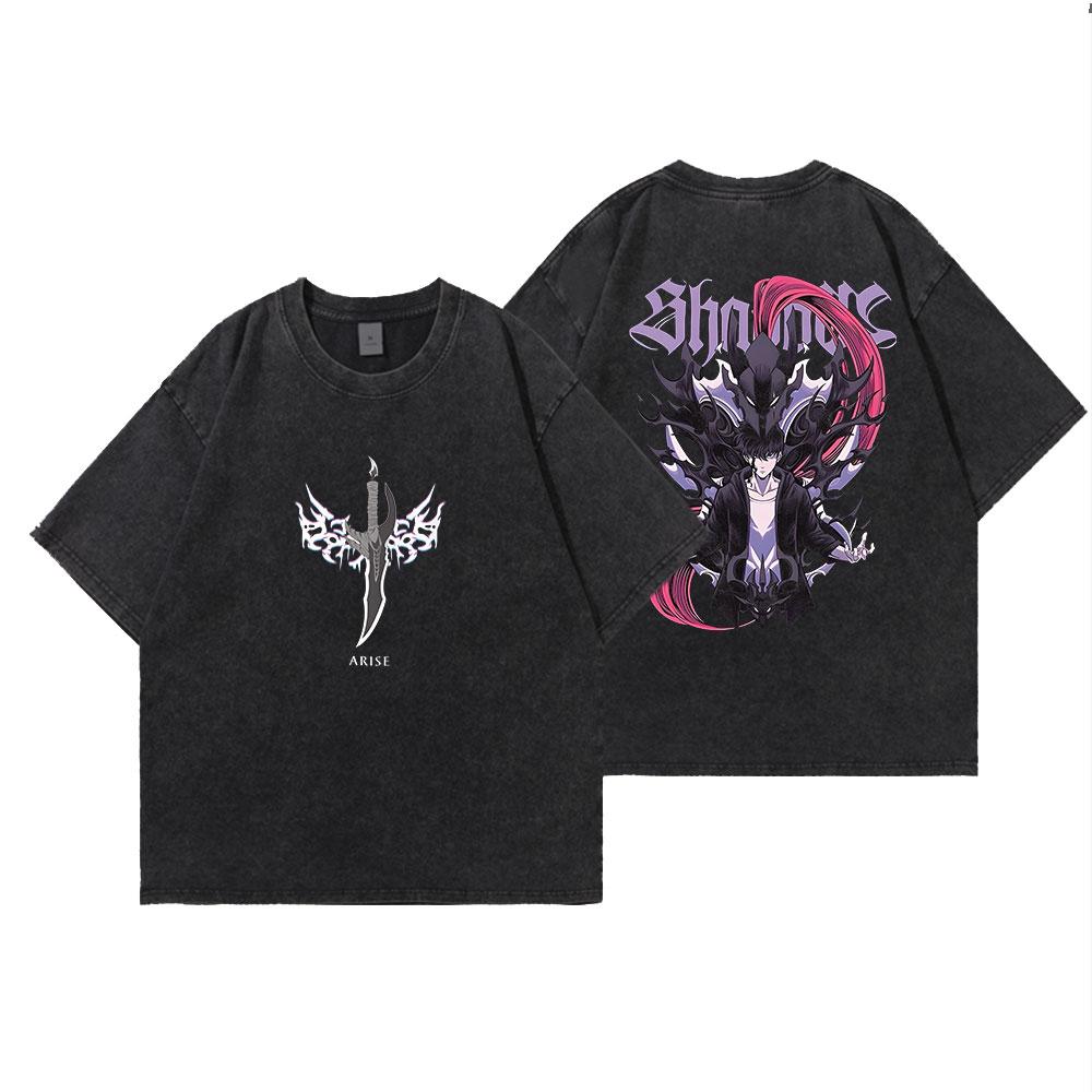 Anime Solo Leveling Print Vintage Washed T-Shirt Harajuku Grafik Herren Damen Sommer T-Shirt Lässig Baumwolle Lockeres Oberteil M Anime Solo Leveling Print Vintage Washed T-Shirt Harajuku Grafik Herren Damen Sommer T-Shirt Lässig Baumwolle Lockeres Oberteil M von Joom DACH