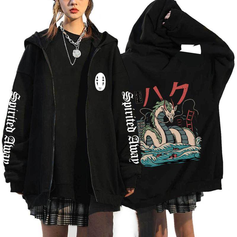 Anime Totoro Sweatshirts Männer und Frauen Reißverschlussjacken Kapuzenpullover Lässiger Hip-Hop-Kapuzenpullover mit Reißverschluss L von Joom DACH