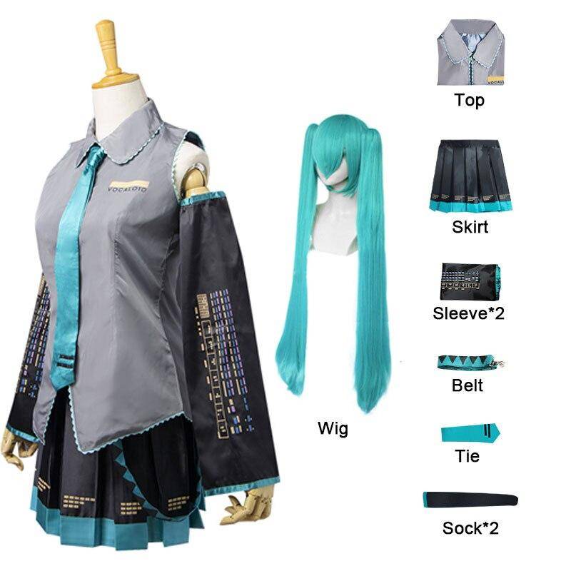 Anime Vocaloid Miku Cosplay Kostüm Perücke Kleid Kawaii Cosplay Outfits Halloween Karneval Party Kostüme XS Anime Vocaloid Miku Cosplay Kostüm Perücke Kleid Kawaii Cosplay Outfits Halloween Karneval Party Kostüme XS von Joom DACH