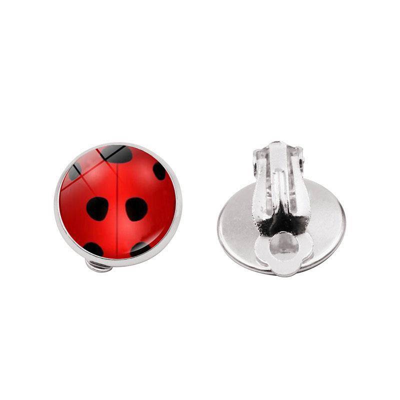Anime-inspirierte Polka Dot Marienkäfer Ohrclips – Kein Piercing nötig, Nischen-High-End-Accessoires für Frauen von Joom DACH