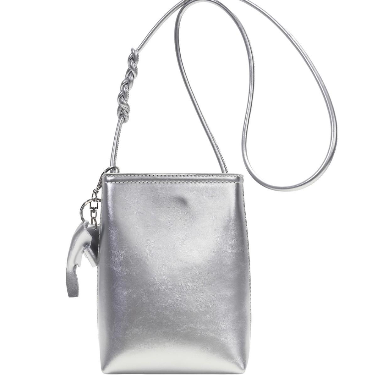 Annie's Diary Leder Handy Tasche, Damen Herbst und Winter Leder Umhänge Kleine Tasche 14*5*18 silber von Joom DACH